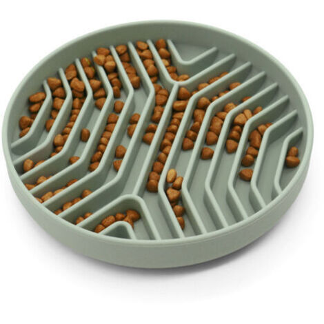 LAN Gamelles en silicone à alimentation lente avec ventouses, anti-étouffement, réduisant l'ennui et l'anxiété, idéales pour les chiens et chats de taille moyenne à petite. (1/5)