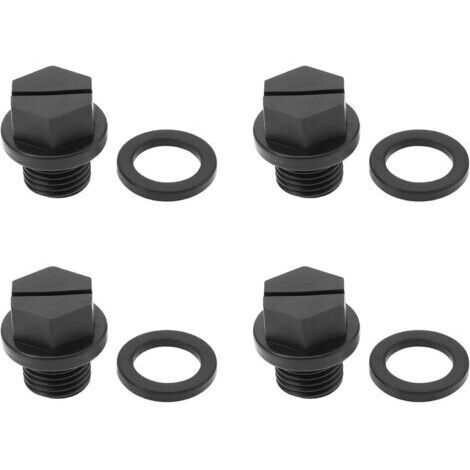 LAN Quatre couvercles de bonde étanches pour pompes de piscine SPX1700FG, dimensions 19,7 x 18,7 mm, noirs (1/5)