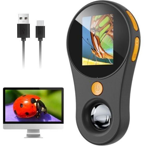 LAN Microscope numérique portable IPS 2 pouces, loupe électronique rechargeable 500X avec 8 LED pour enfants et adultes (1/4)
