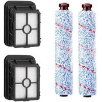 Rouleau de brosse multi-surfaces et pièces de rechange pour filtre d'aspirateur pour aspirateurs - paquet de 4