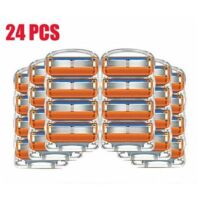 LAN Orange cinq couches en acier inoxydable manuel lames de rasoir lames de rechange 24 lames