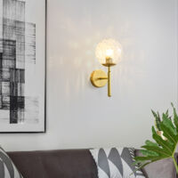 LAN Lampe murale moderne Lampe murale LED Lampe murale LED Lampe miroir Lampe murale LED Lampe murale LED en verre Lampe murale moderne Intérieur. Couverture à motif aquatique - version dorée sans sou