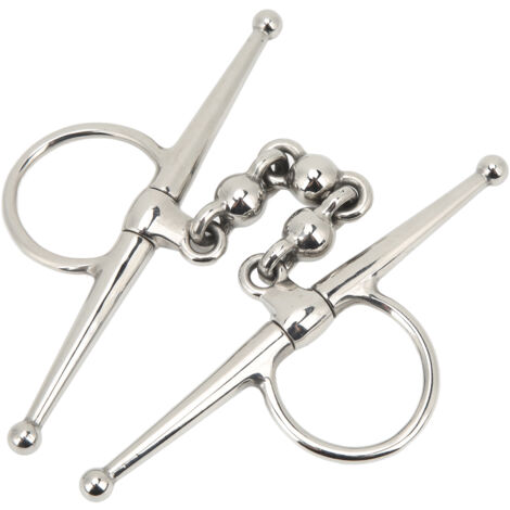 Mors De Filet à Aiguilles Français En Inox Avec Rouleau Cuivre – Embout De Bride Pour Cheval, Taille 12,5 Cm, Accessoire D’équitation Durable