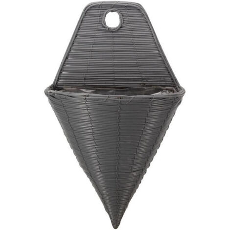 Fixation Murale - Faux rotin - Ardoise - 35cm - SMART GARDEN (1/2)
