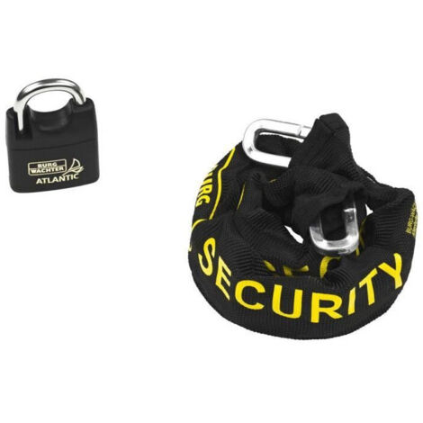 Chaîne antivol - BURG WACHTER - SKM 6/60/NI40 - 60 cm, acier carré cémenté 6 mm, cadenas inox marin (1/3)
