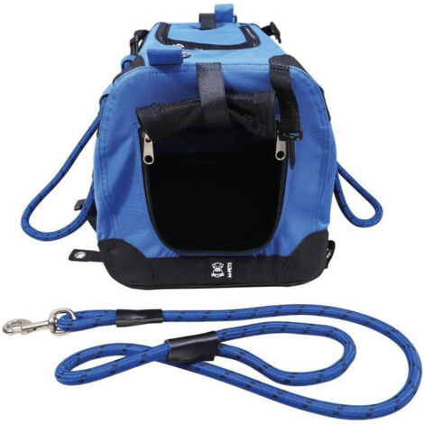 Sac de transport - M PETS - REMIX 2 en 1 Bleu - 41 x 28 x 28 cm - Pliable - Léger - Ceinture harnais (1/5)