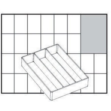 raaco Insert de coffret de rangement (L x l x H) 109 x 79 x 24 mm Nombre de compartiments: 3 Contenu 1 pc(s) S045651 (1/3)