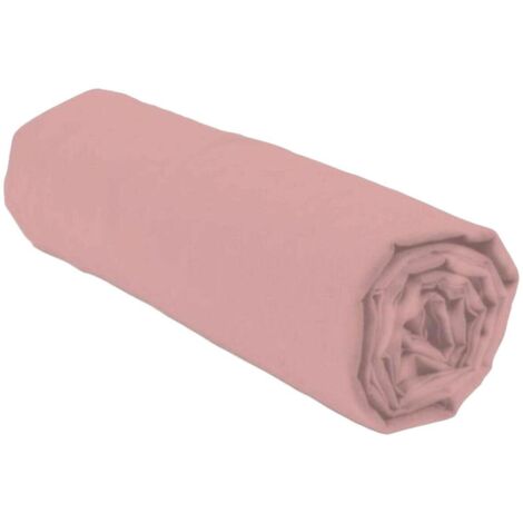 Drap-housse - LOVELY HOME - LH71625 - 140x190+35 cm - Rose (1/3)
