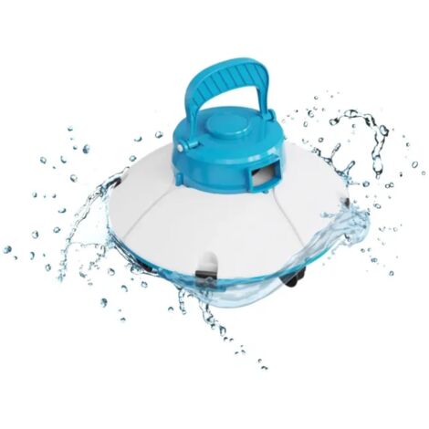 Bestway Robot piscine sans fil Frisbee bleu nettoyage fond plat 15 m² max