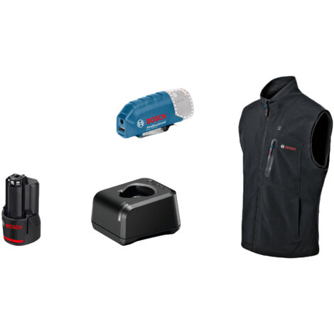 Veste chauffante Bosch Professional GHV 12+18V XA taille M, avec batterie 12V - 06188000G5 (1/5)