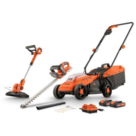 Dual-power Powerplus POWDPGBOX25A tondeuse à gazon orange (1/3)