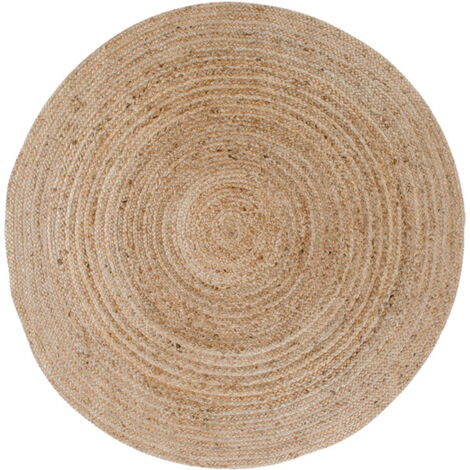 Broom Tapis, Ø120 cm, jute teinte naturelle.