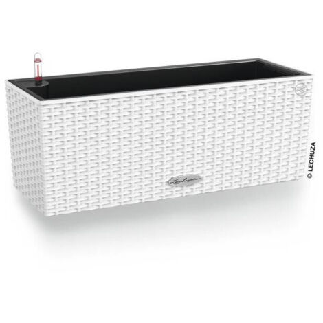 Jardinière Balconera cottage 50 – Réserve d'eau 8 L – Dimensions 44 x 33 cm – Plastique pour extérieur – Fixation sur balustrades – Lechuza (1/8)