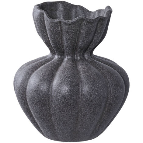 Vase 17,2x17,2x19,4 cm en céramique noir (1/4)