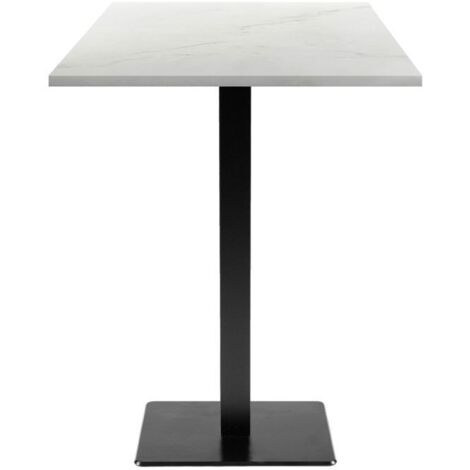 Table mange-debout Milan marbre 60x60 cm petit coin repas de studio