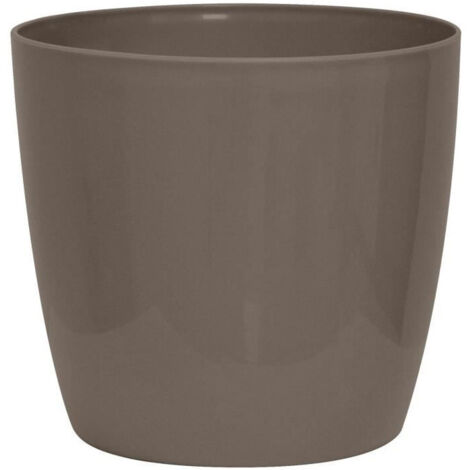 Garden ID Cache-pot Shiny Taupe 35 cm avec roulettes (1/2)