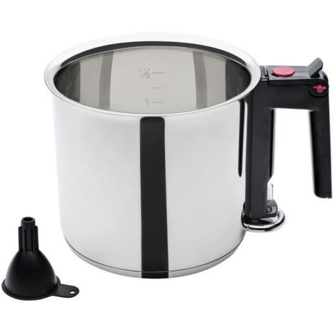 Bain-marie - GSW - 16 cm - 1,5 L - Double paroi et réservoir - Induction - Inox