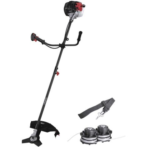 Scheppach Débroussailleuse Thermique BCH3300PB - 2en1 - Rotofil - Moteur 2T de 32,6cm³ - Guidon réglable et Ergonomique - Largeur de Coupe 430/255mm - Lame à 3 Dents et 2 bobines de Fil Inclus