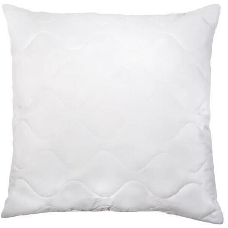 Lot de 2 oreillers à mémoire de forme 60x60 cm – Garnissage mousse viscoélastique – Housse zippée en microfibre – Confort optimal blanc – Abeil
