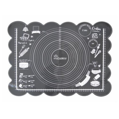 Tapis de pâtisserie en silicone - Need'it - 5254 - Couleur noire - Résistant à la chaleur - Antidérapant (1/5)