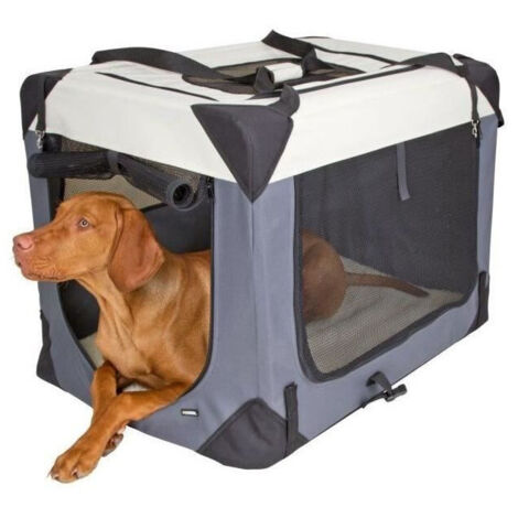 Kerbl Journey Box de Transport Gris et Beige 70x52x52 cm (1/5)