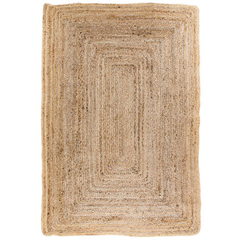 Tapis 60x90 cm en jute naturelle tressée - FLORA