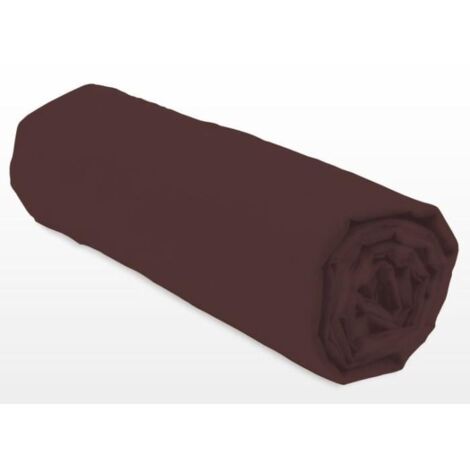 Drap-housse - LOVELY HOME - LH71592 - 160x200+35 cm - Marron (1/3)