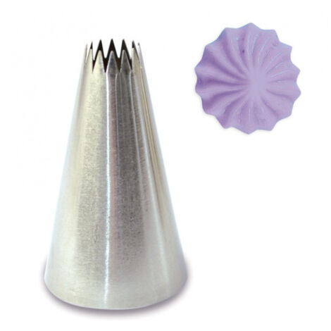Douille pâtisserie inox cannelée (1/2)