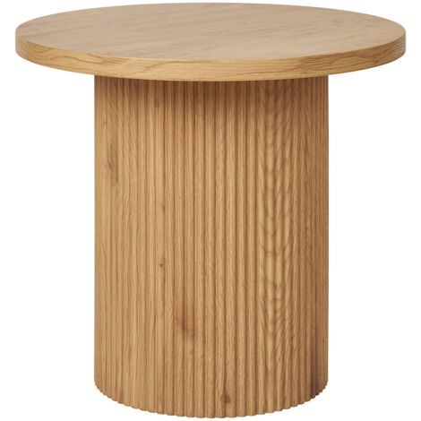 Table d'appoint ronde 48x45 cm effet bois naturel - KLEZY (1/5)