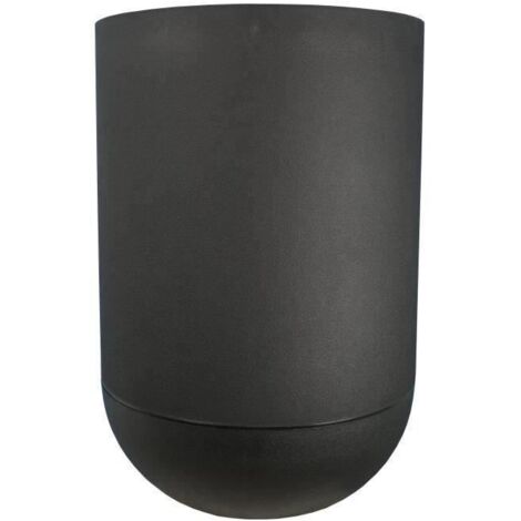 Bac à fleurs - RIVIERA - GRANIT TULIPE - Plastique - D50 x H71 cm - Noir (1/3)