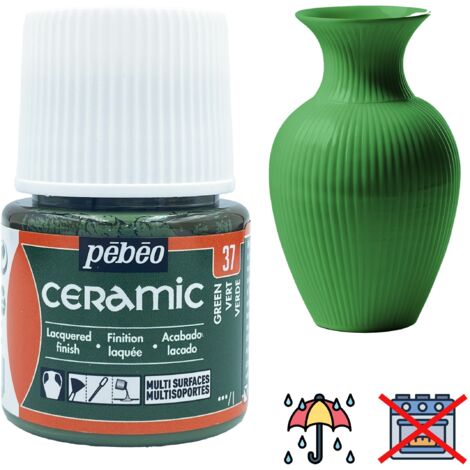 Peinture céramique décorative et résistante à FROID PEBEO 37 VERT 45ml (1/5)