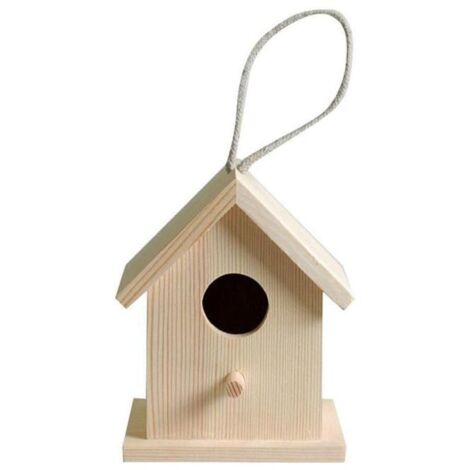 Nichoir en bois à suspendre 13 x 10 x 8,3 cm (1/3)