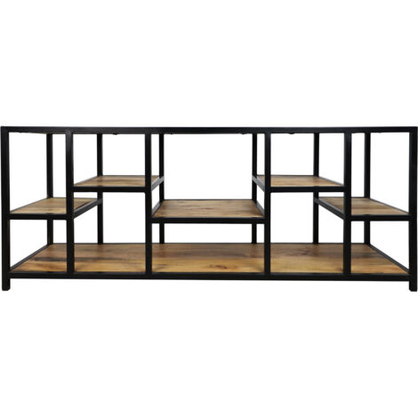 Meuble TV Levels Naturel/Noir 140x40x55 - HSM - Contemporain - Design - Porte(s) et tiroir(s) (1/3)