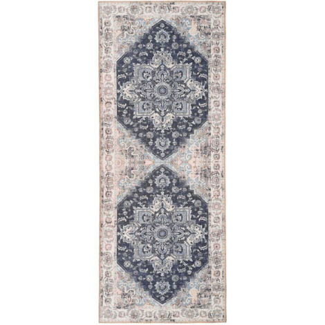 Tapis vintage en chenille - 80x200cm - HAVANA VIII (1/4)