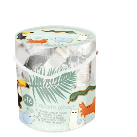 Seau 16 emporte-pièces acier- wild - Scrapcooking (1/3)