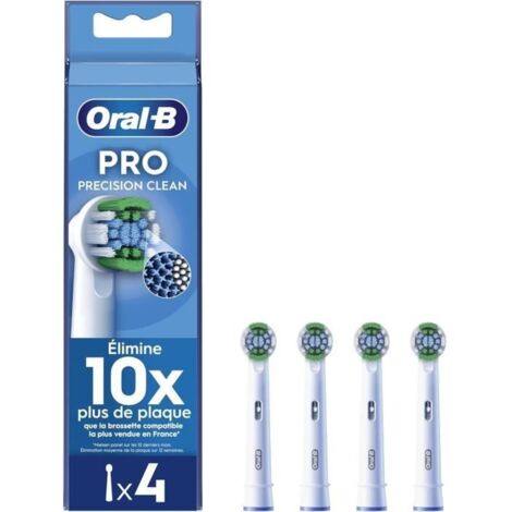 Oral-B Brossettes x4 Pro Precision Clean pour brosse a dents, Pack de 4 unités