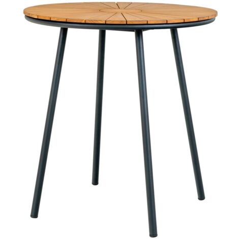 Cleveland table de café Ø70cm extérieur teck,noir. (1/5)