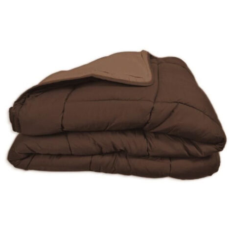 Couette chaude microfibre 200x200 cm – Grammage 400 g/m² – Garnissage fibres creuses siliconées – Traitement ignifuge OEKO TEX (1/6)