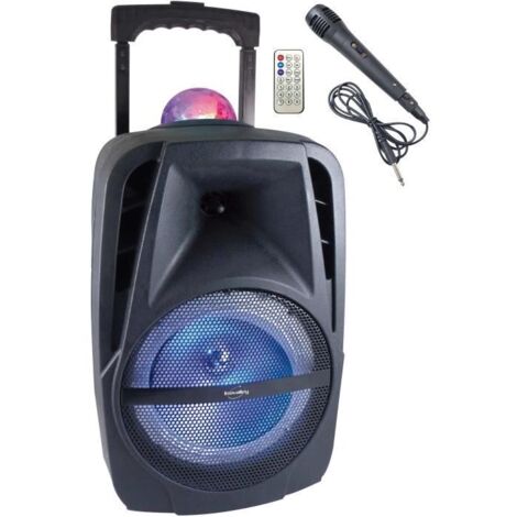 INOVALLEY KA116BOWL - Enceinte lumineuse Bluetooth 450W - Fonction Karaoké - Boule kaléidoscope LED multicolore - Port USB (1/5)