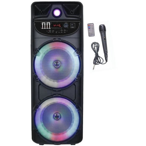 Enceinte lumineuse karaoké - INOVALLEY - MS02-XXL-N - Bluetooth 5.0 - 1000W