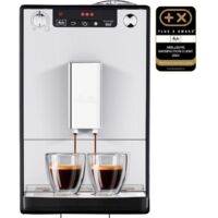 Machine à café broyeur à grain – Pré-infusion pour arômes riches – 2 tasses simultanément – Réglage intensité doux à corsé – Melitta