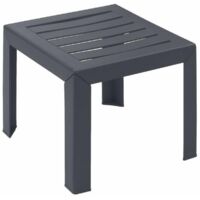 Grosfillex – Table de jardin basse en résine anthracite 40x40 – Facile à nettoyer – Idéale pour espaces extérieurs – Design moderne