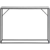 Console 110x26x80 cm effet marbre gris et métal - VITEA