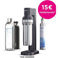 Machine à soda BRITA - SodaTRIO Noire - 1 Bouteille 1L et 1 Cylindre de CO2 inclus