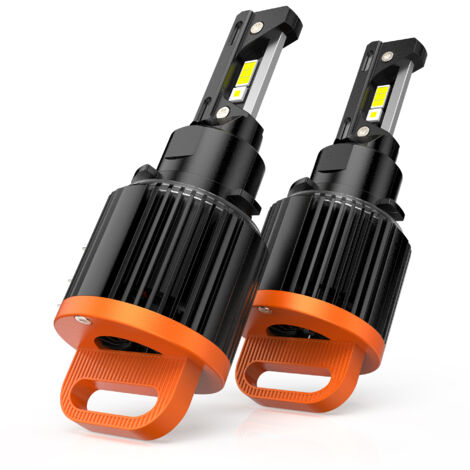 Ampoule LED H15 Plug & Play 9-32V, Phare Auto Feux de Croisement/Route Intégrés, Décodage Canbus, Corps en Aluminium Aéronautique, IP67, 40000 Heures, Kit de Conversion (1/4)
