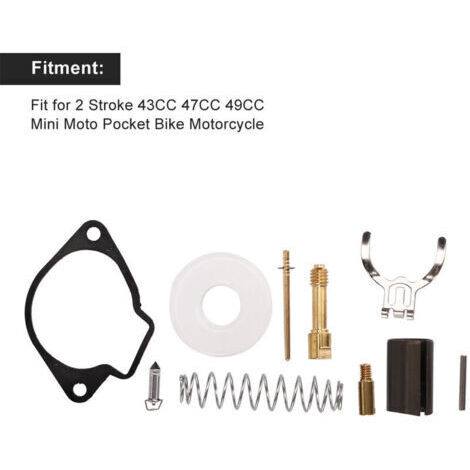 Kit de réparation de carburateur universel pièces de système de carburant adaptées pour 2 temps 43CC 47CC 49CC Mini Moto Pocket Bike Moto (1/3)