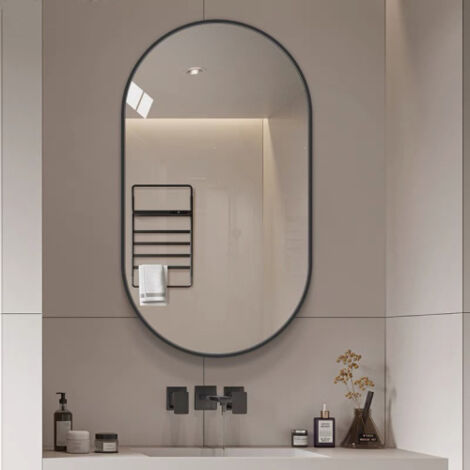 Miroir de salle de bain elliptique Flexi-Hang, 50 × 80 cm (1/5)