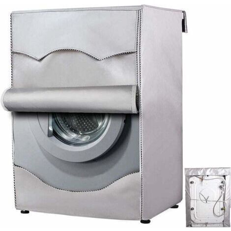 Housse de protection imperméable pour machine à laver à la maison - Protection contre le soleil - Pour sèche-linge à chargement frontal,605585cm,argent (1/5)