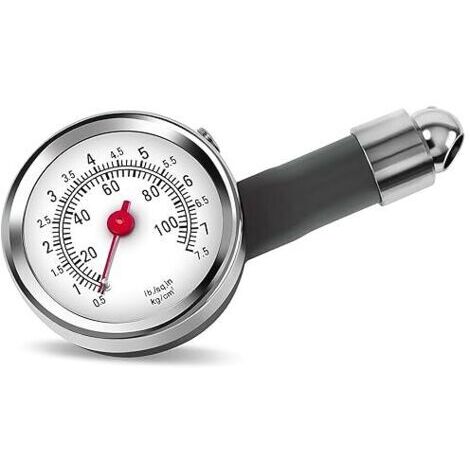 Manomètre de pression des pneus 0-100 psi – Acier inoxydable – Design ergonomique – Lecture précise – Pour voitures, motos et vélos - 0-100Psi (1/5)