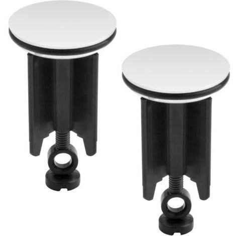 Lot de 2 bouchons de lavabo40 mm - Universel - Avec joint - Pour évier - Tous les lavabos courants (1/5)